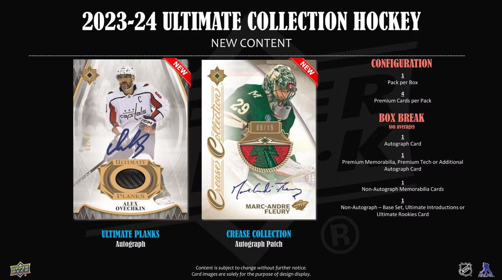 2023-24 Upper Deck Ultimate Collection Hockey Hobby Trading Cards