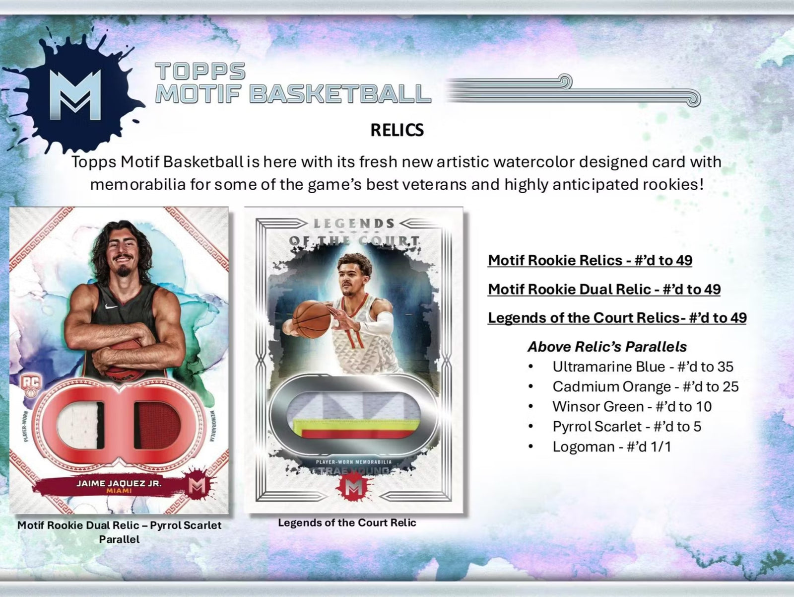 2023-24 Topps Motif Basketball Hobby Trading Cards