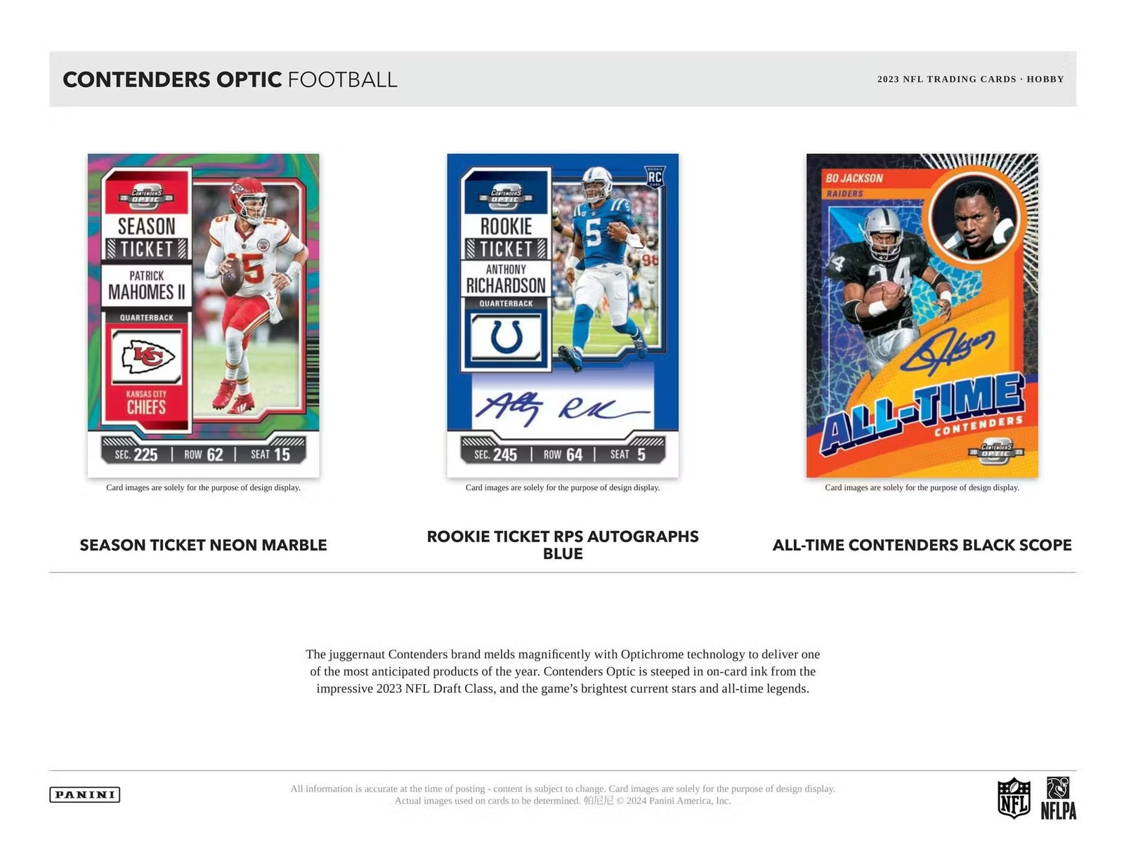 2023 Panini Contenders Optic Football Hobby Trading Cards