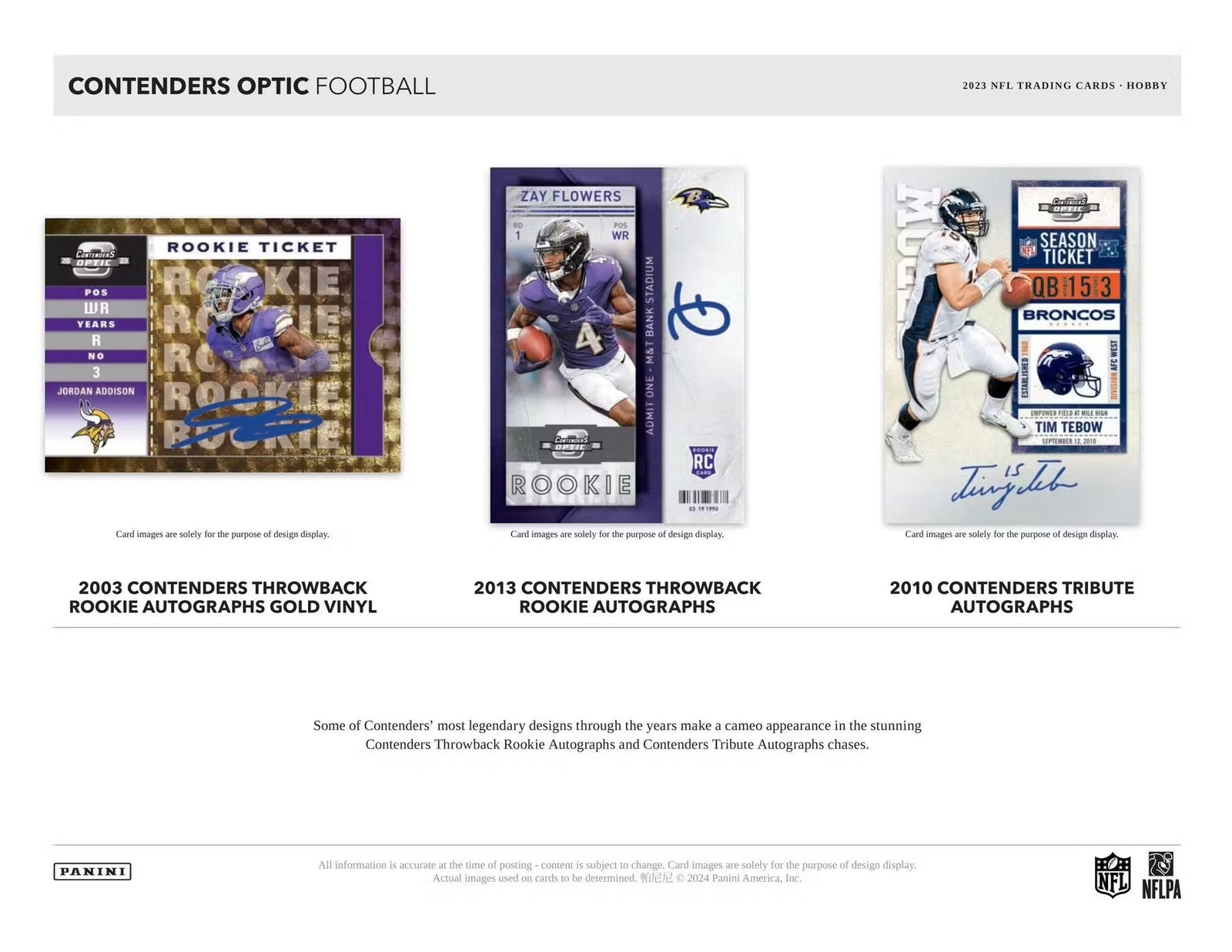 2023 Panini Contenders Optic Football Hobby Trading Cards