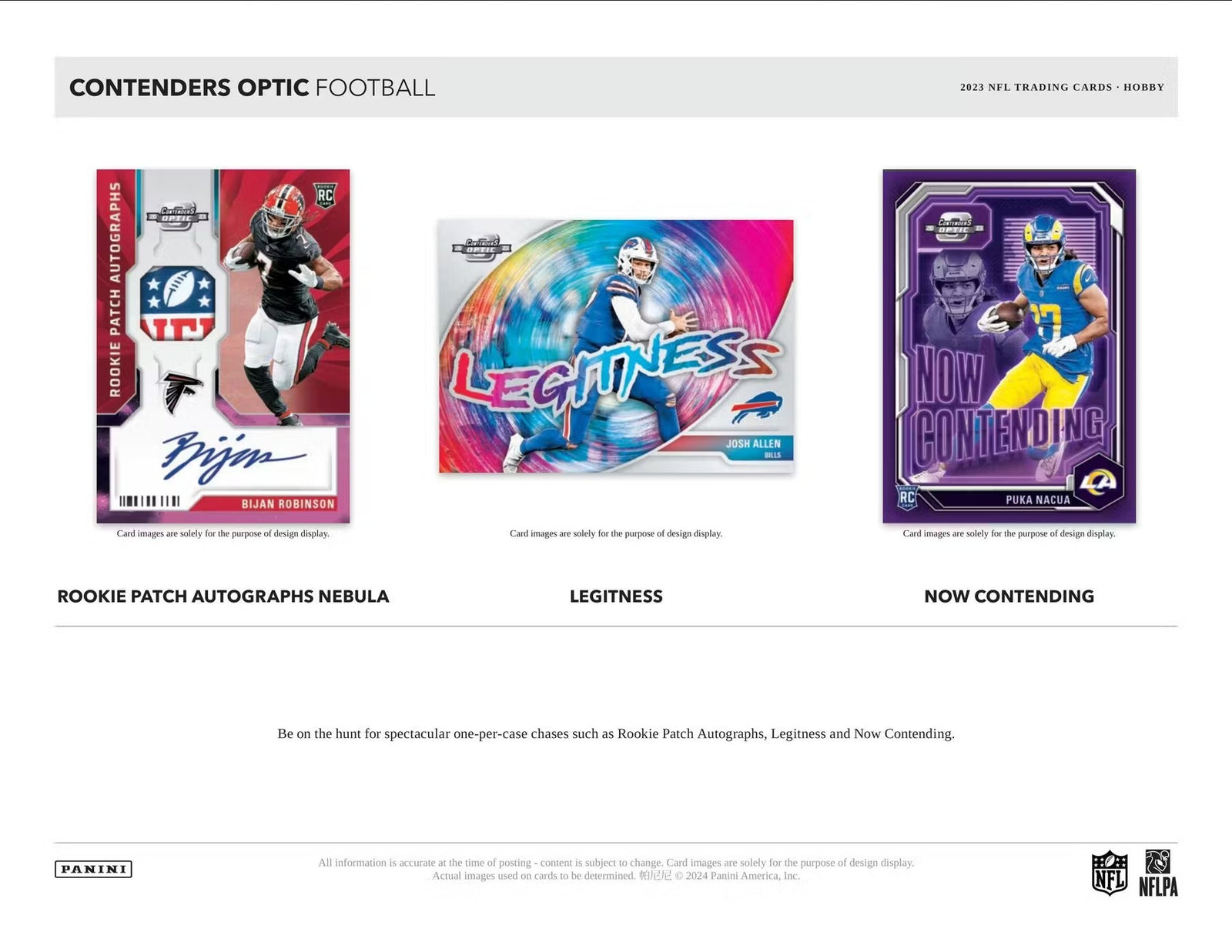 2023 Panini Contenders Optic Football Hobby Trading Cards