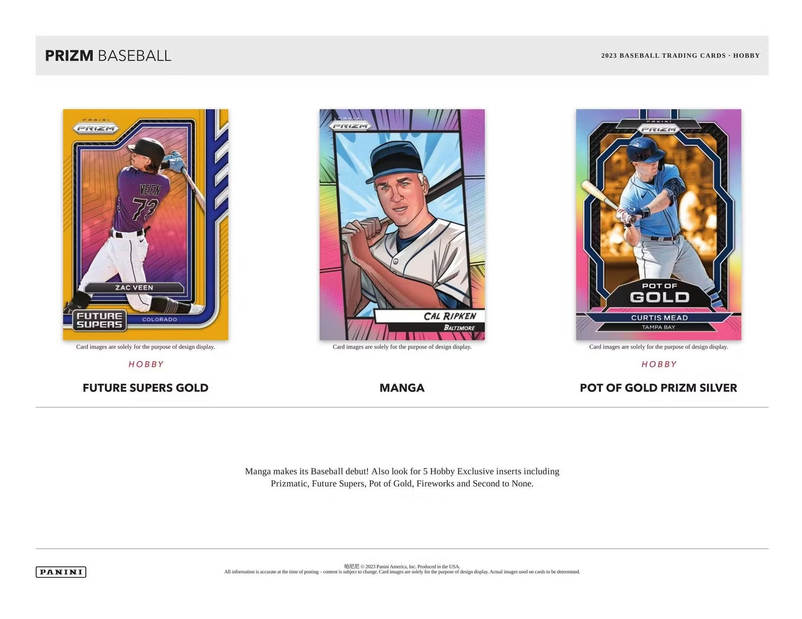 2023 Panini Prizm Baseball Hobby Trading Cards