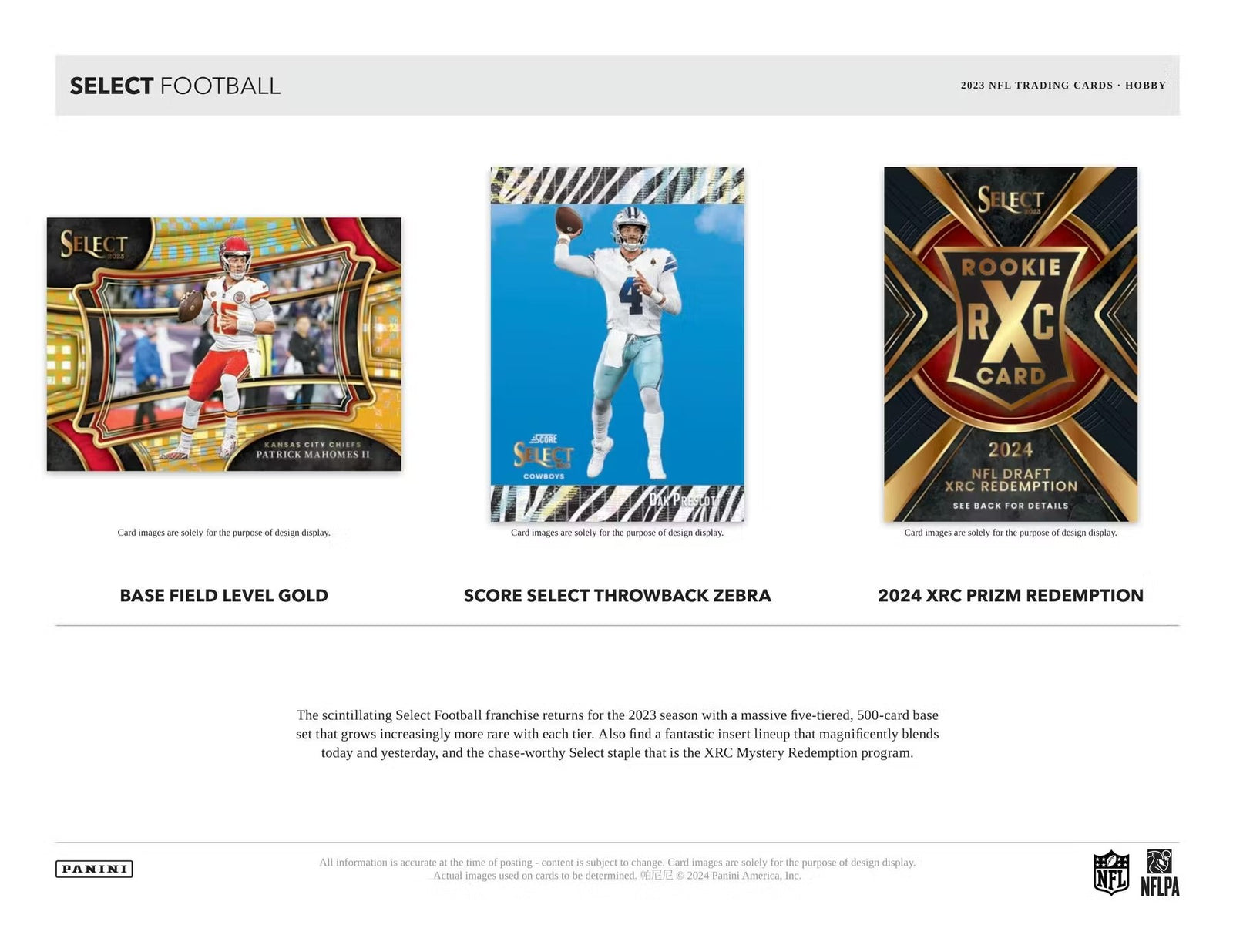 2023 Panini Select Football Hobby Trading Cards