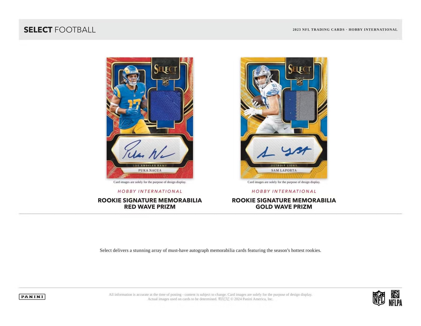 2023 Panini Select Football International Hobby Trading Cards