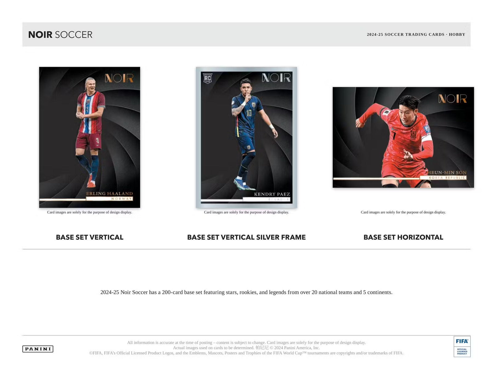 2024-25 Panini Noir Soccer Hobby Trading Cards