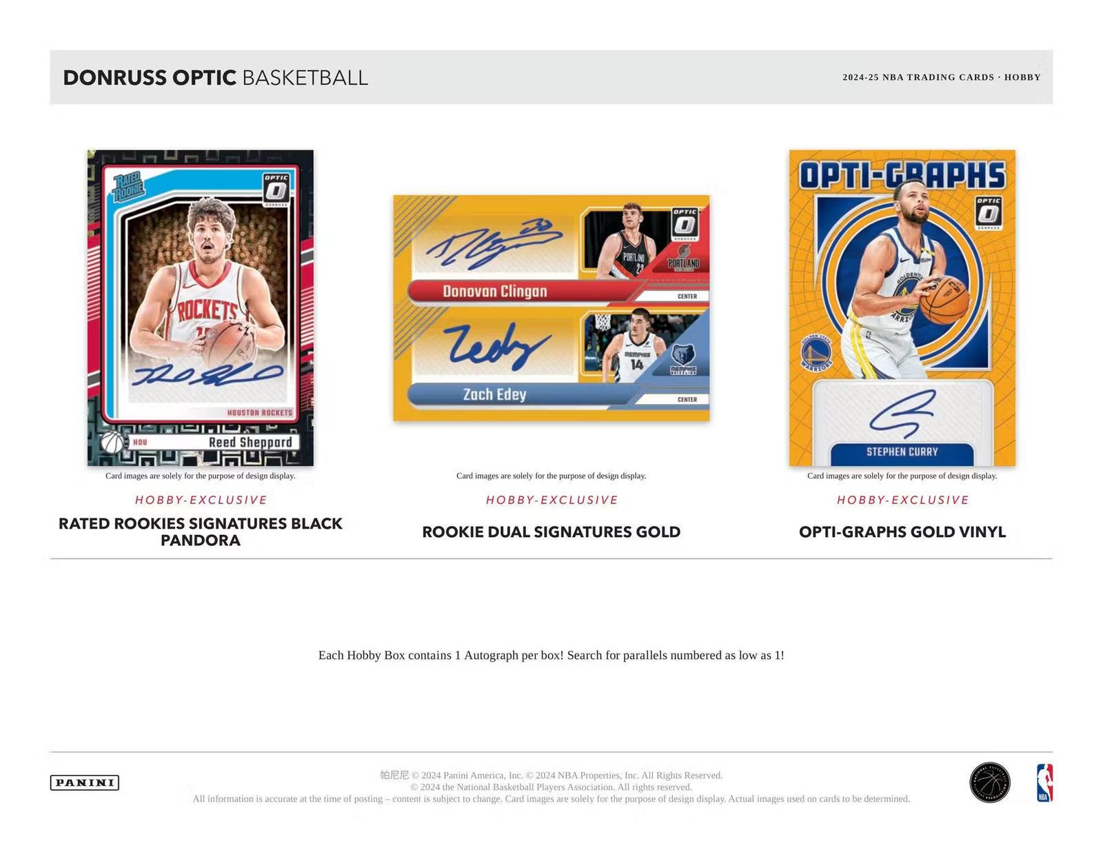 2024-25 Panini Donruss Optic Basketball Fast Break Trading Cards