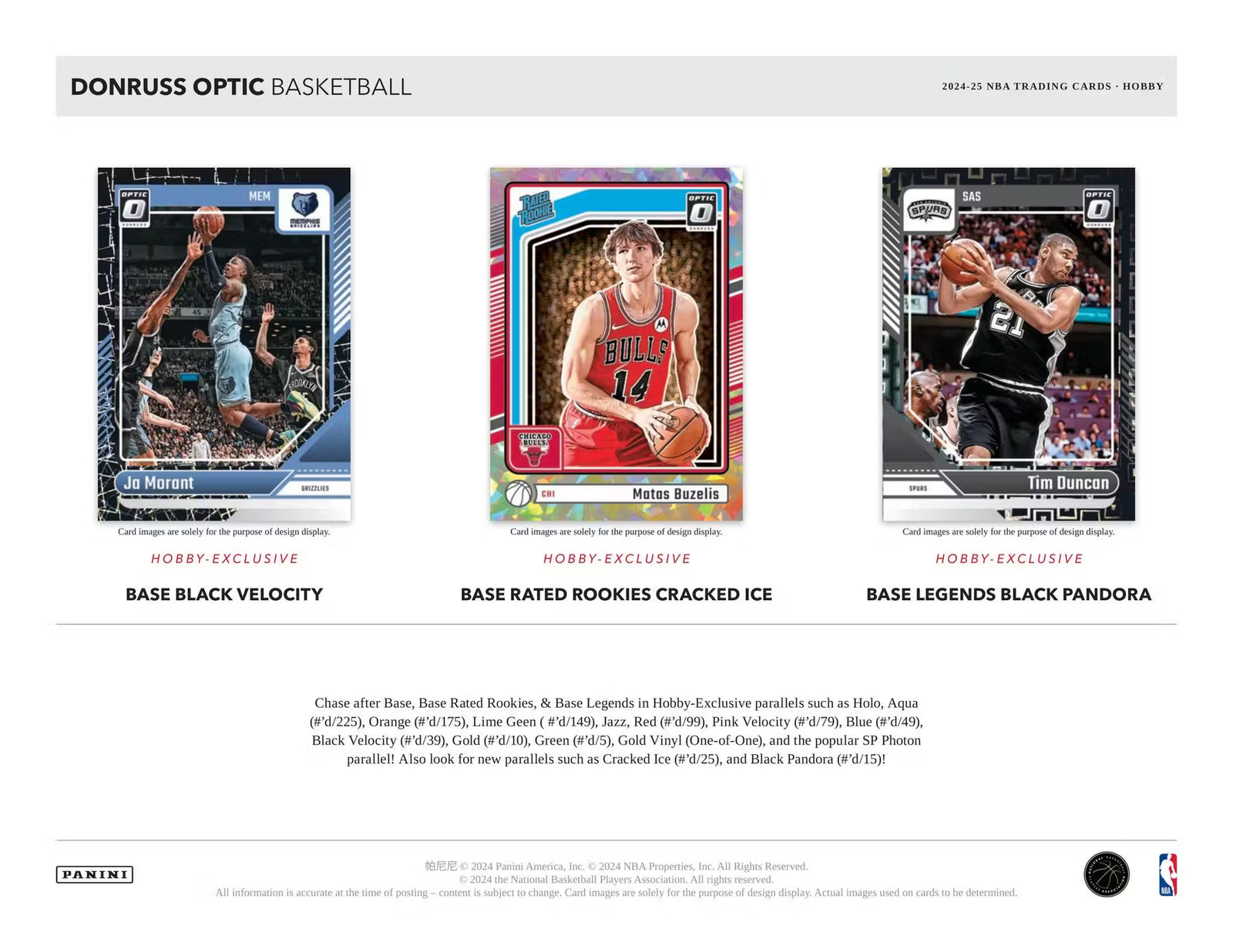 2024-25 Panini Donruss Optic Basketball Fast Break Trading Cards