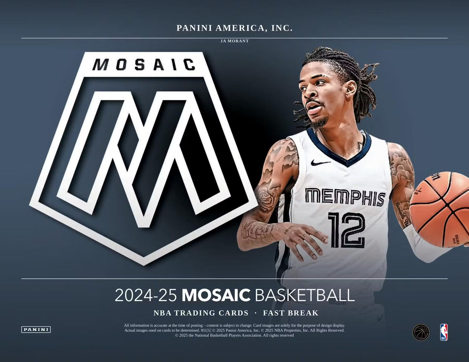 2024-25 Panini Mosaic Basketball Fast Break Trading Cards