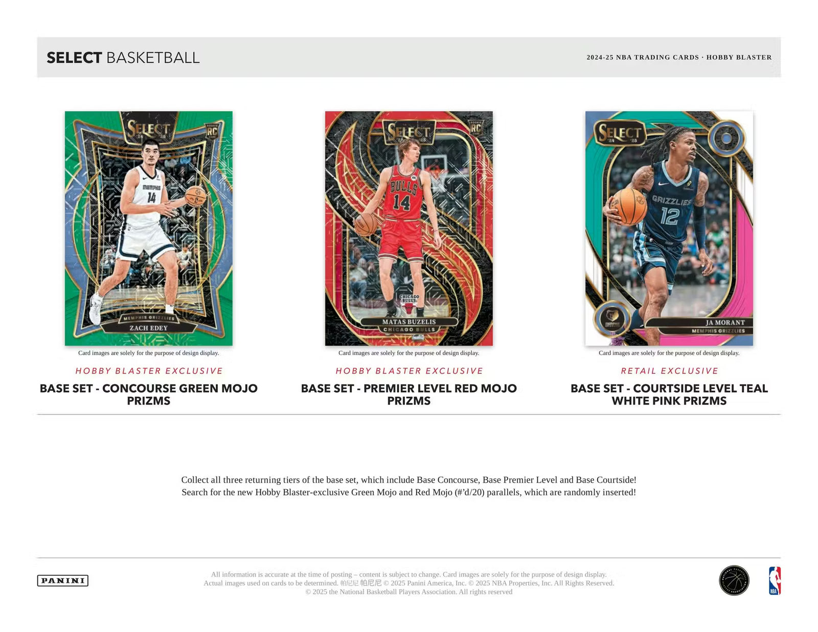 2024-25 Panini Select Basketball Blaster Trading Cards