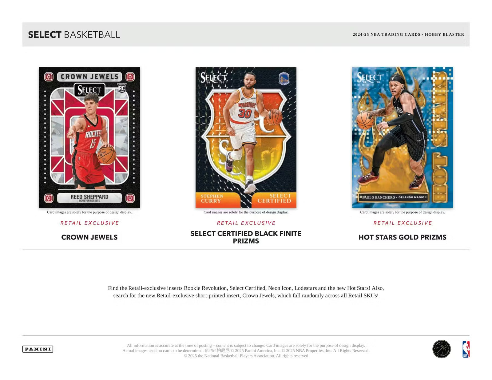 2024-25 Panini Select Basketball Blaster Trading Cards