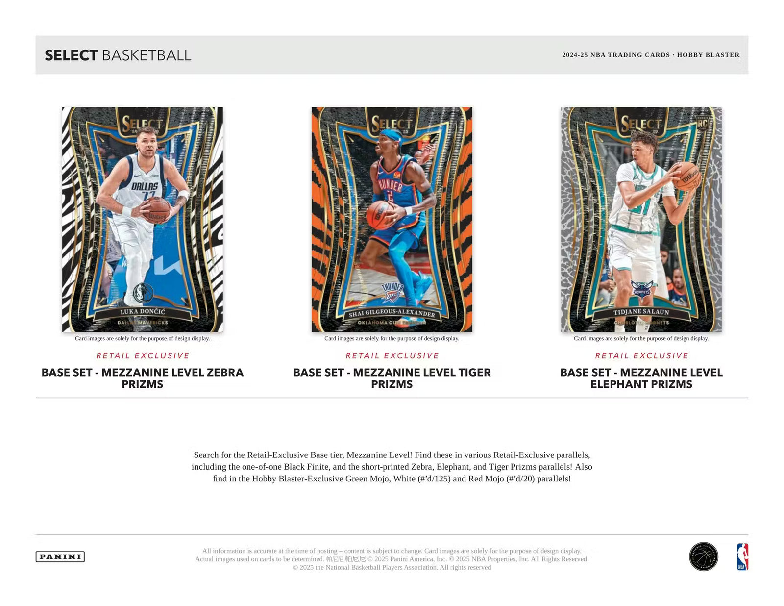 2024-25 Panini Select Basketball Blaster Trading Cards