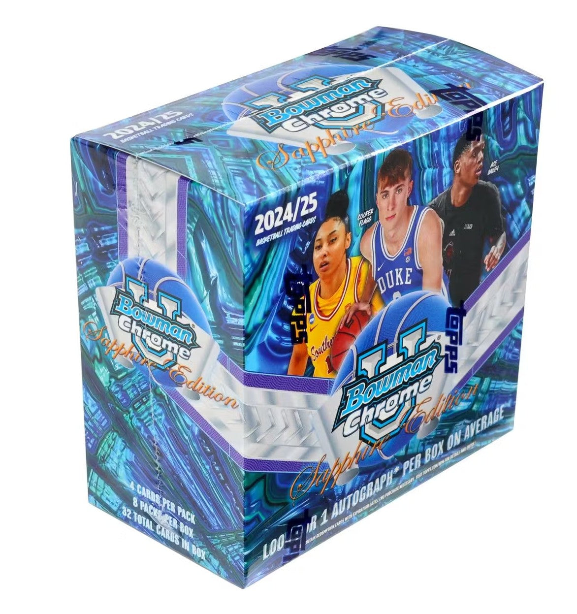 2024-25 Topps Bowman University Chrome Basketball Sapphire Trading Cards