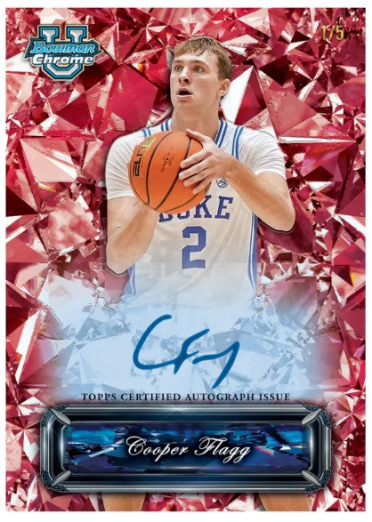 2024-25 Topps Bowman University Chrome Basketball Sapphire Trading Cards