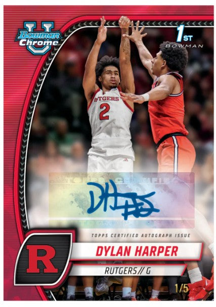 2024-25 Topps Bowman University Chrome Basketball Sapphire Trading Cards