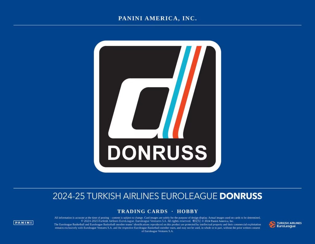 2024-25 Panini Donruss Turkish Airlines Euro League Basketball Hobby Trading Cards