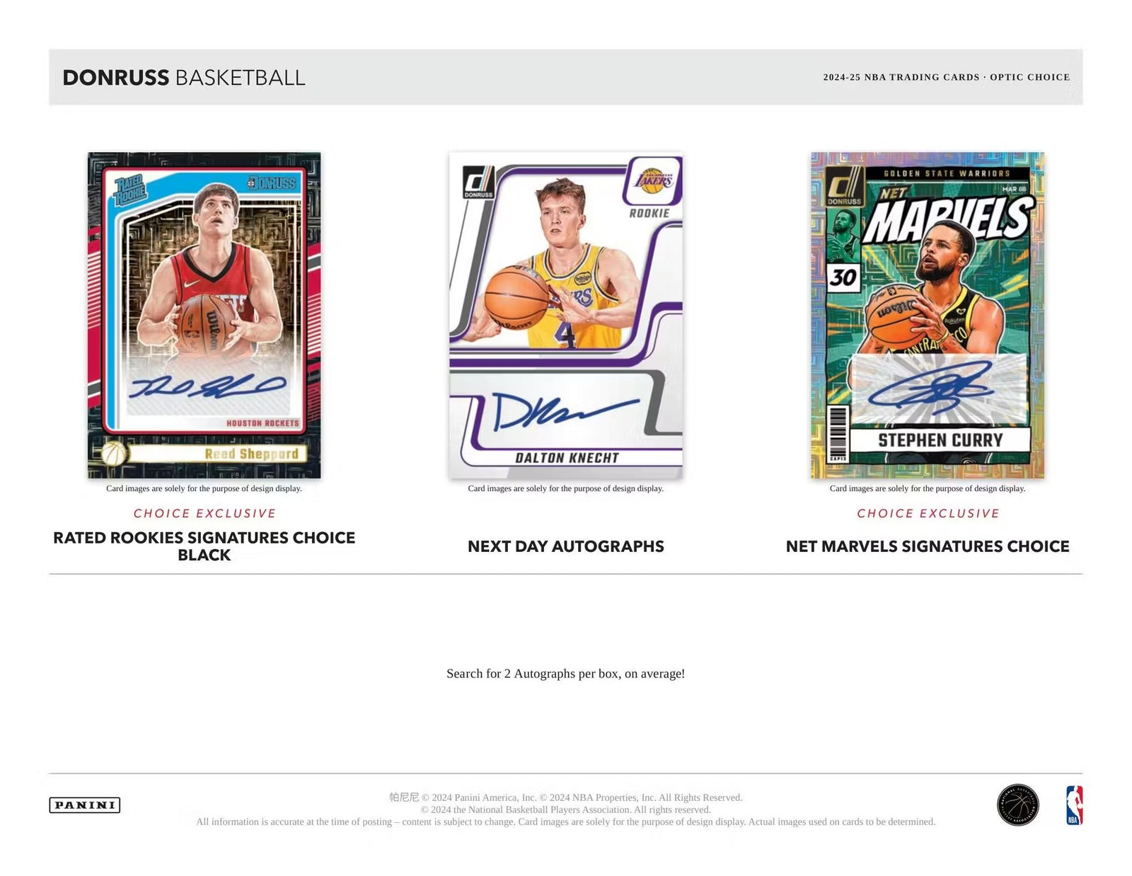 2024-25 Panini Donruss Basketball Choice Trading Cards