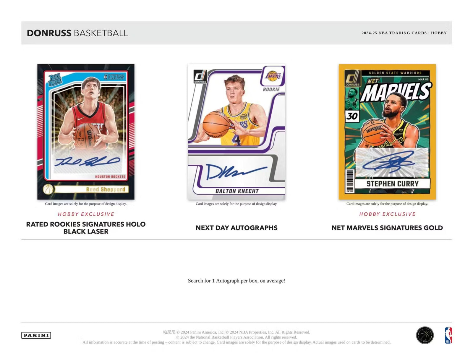 2024-25 Panini Donruss Basketball Hobby Trading Cards