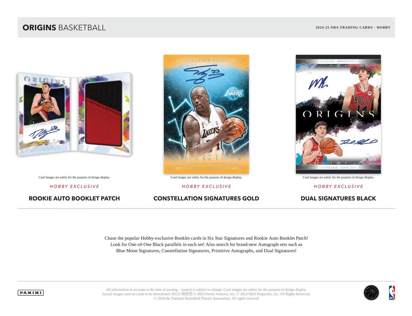 2024-25 Panini Origins Basketball Hobby Trading Cards