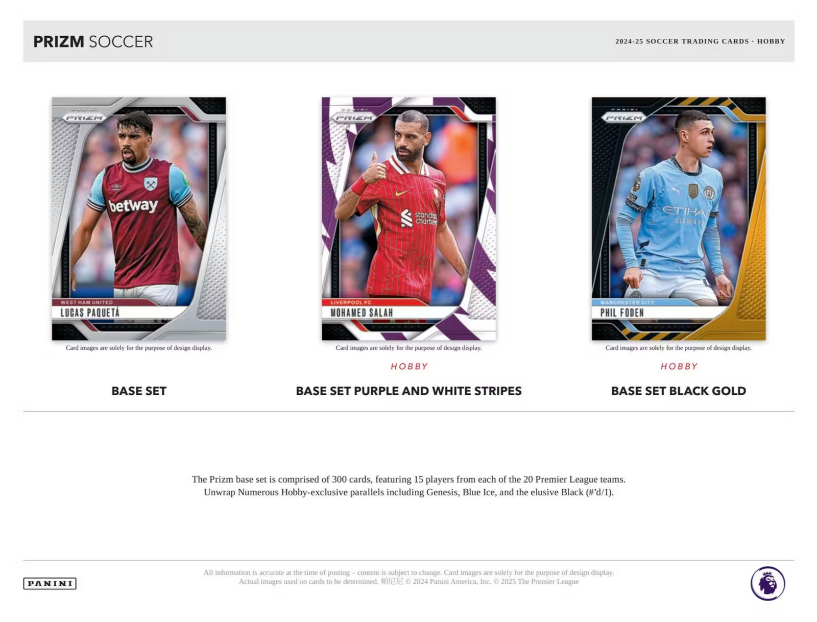 2024-25 Panini Prizm Premier League EPL Soccer Hobby Trading Cards