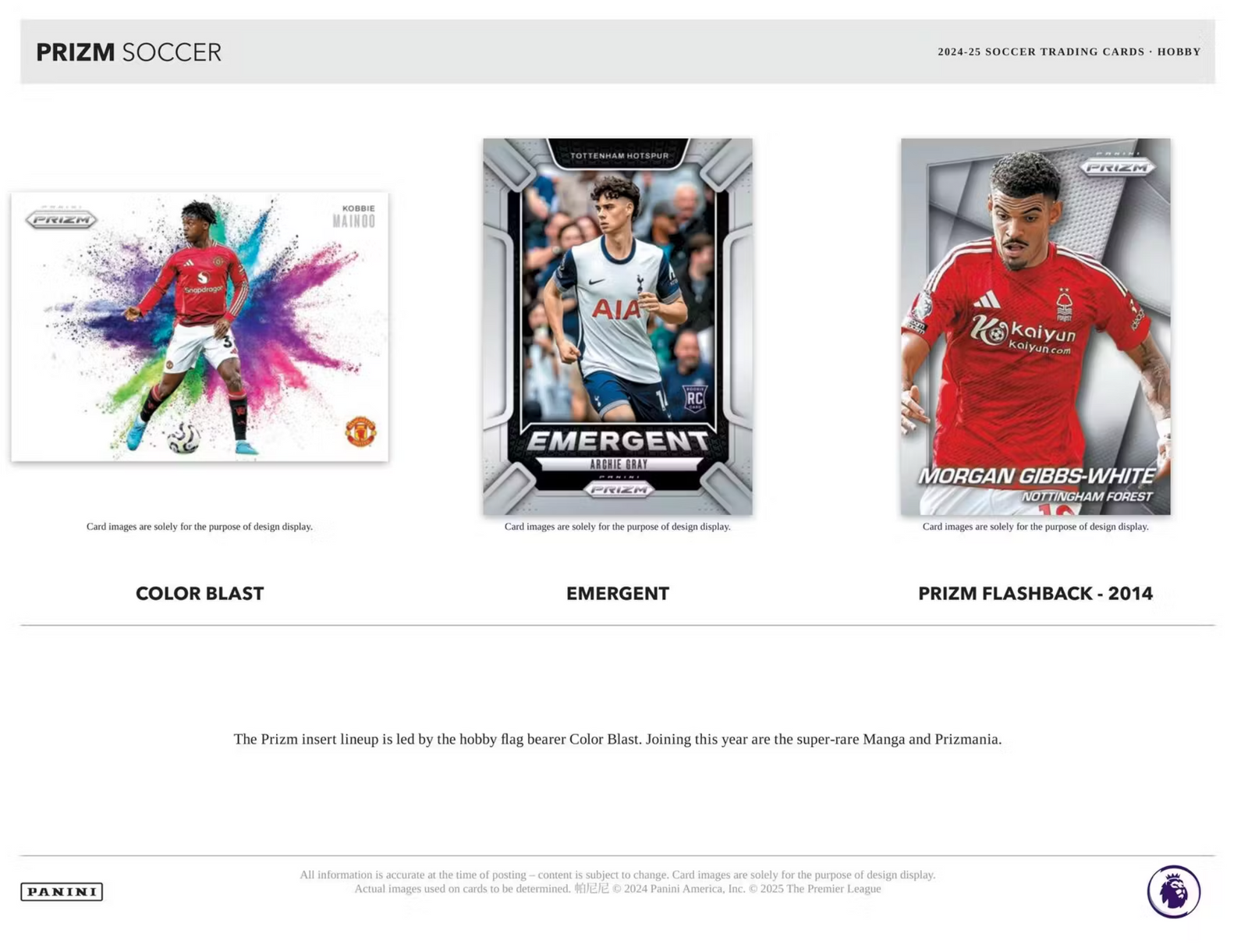 2024-25 Panini Prizm Premier League EPL Soccer Hobby Trading Cards