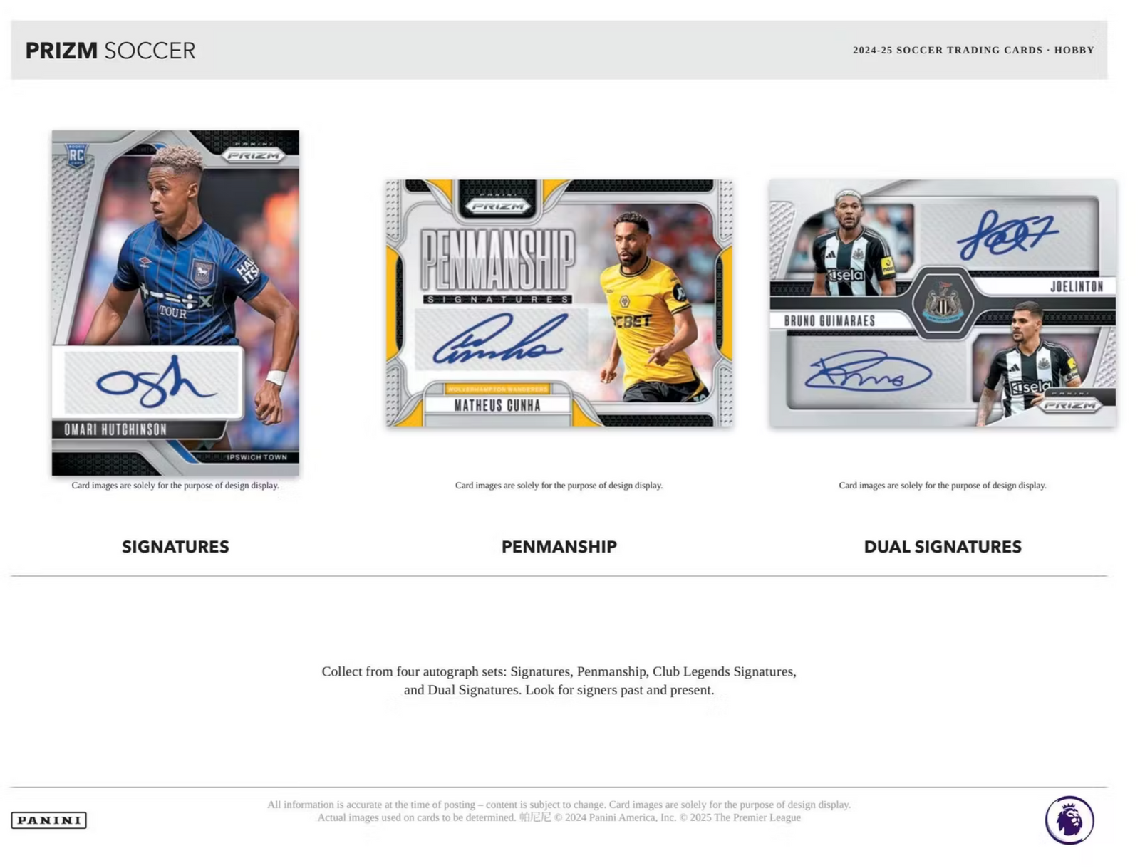 2024-25 Panini Prizm Premier League EPL Soccer Hobby Trading Cards