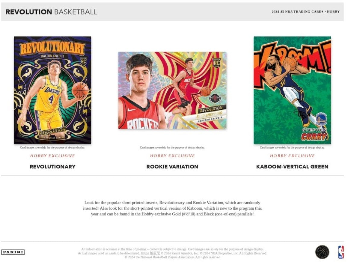 2024-25 Panini Revolution Basketball Hobby Trading Cards