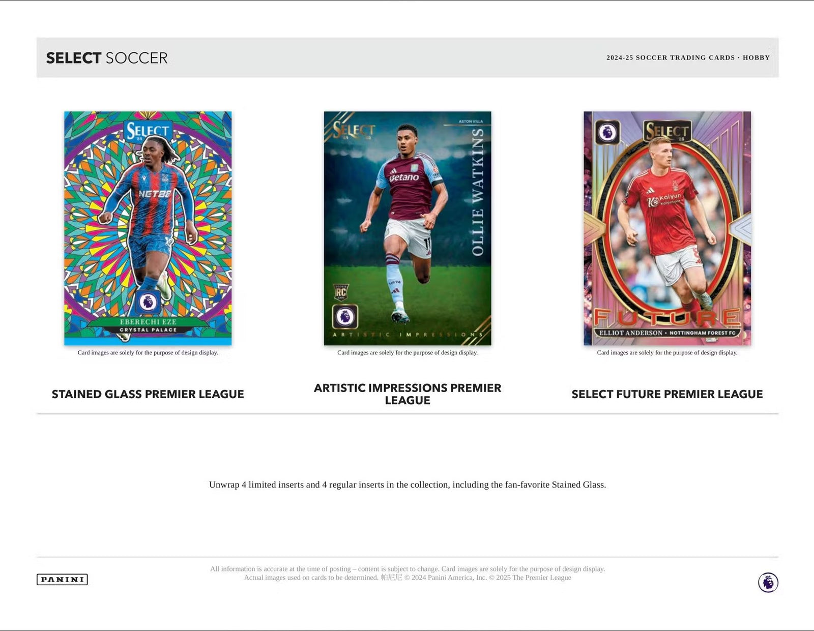 2024-25 Panini Select Soccer EPL Hobby Trading Cards