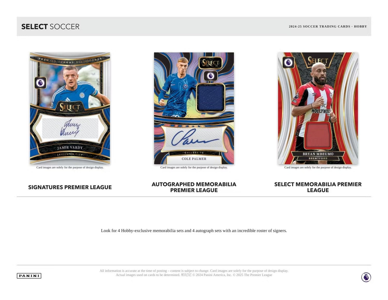 2024-25 Panini Select Soccer EPL Hobby Trading Cards