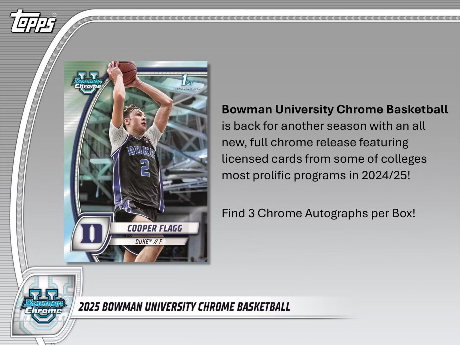 2024-25 Topps Bowman Chrome University Basketball Breakers Delight Trading Cards