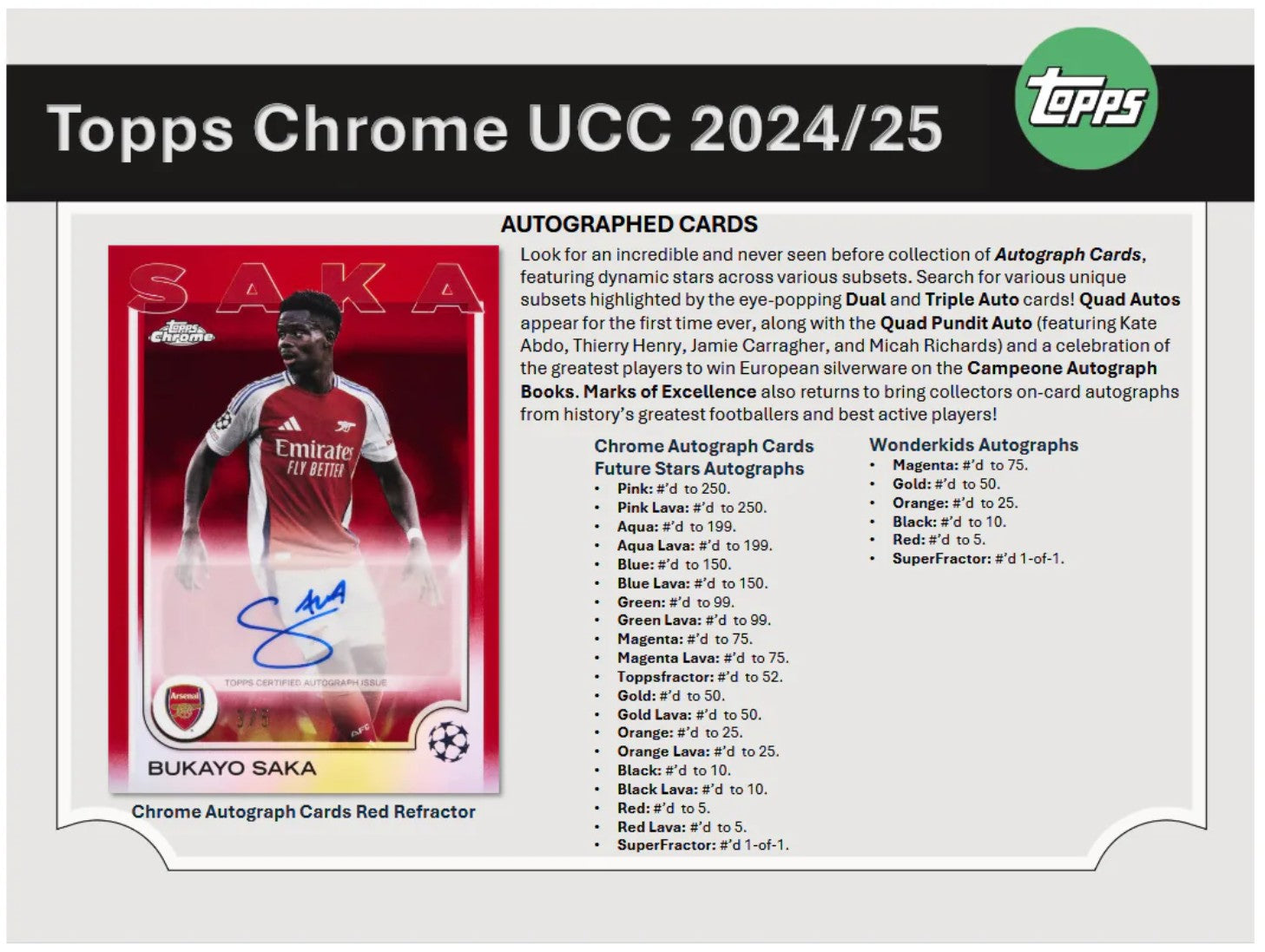2024-25 Topps Chrome UEFA Club Competitions Soccer Breaker Delight Trading Cards