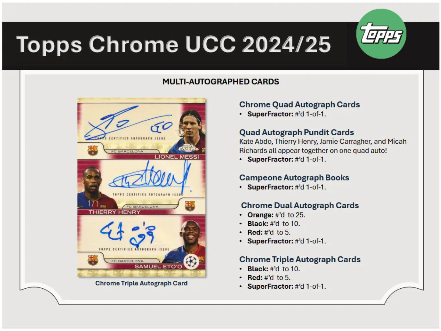 2024-25 Topps Chrome UEFA Club Competitions Soccer Breaker Delight Trading Cards