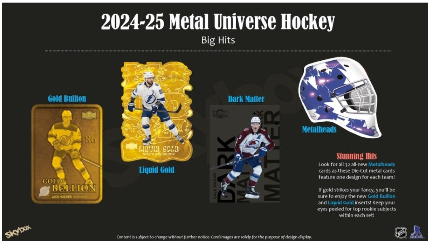 2024-25 Upper Deck Skybox Metal Universe Hockey Hobby Trading Cards