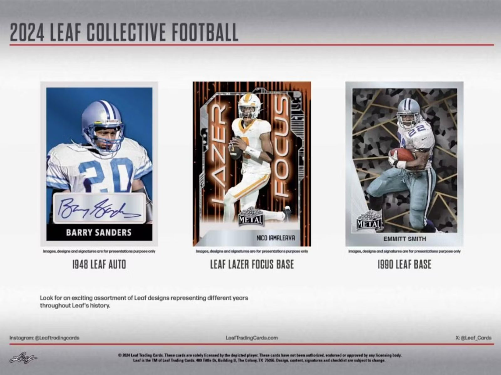 2024 Leaf Collective Football Hobby Trading Cards