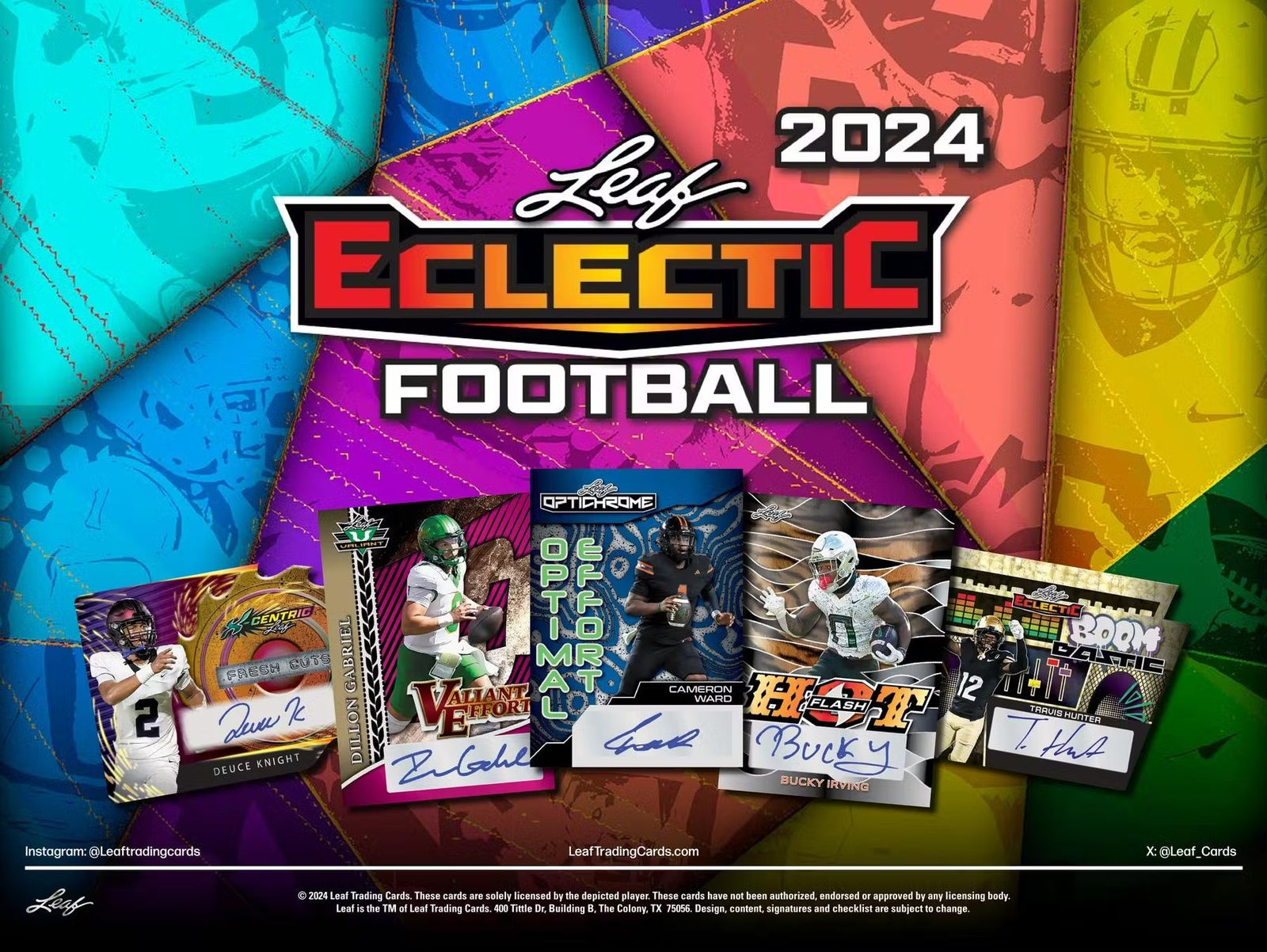 2024 Leaf Eclectic Football Jumbo Trading Cards