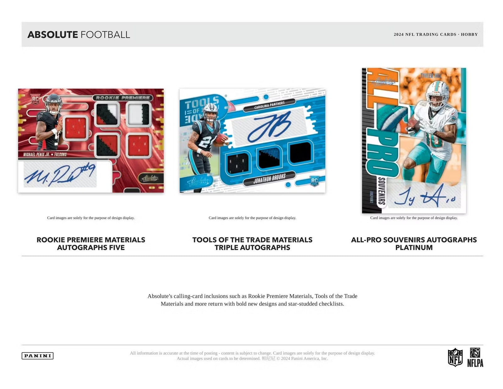 2024 Panini Absolute Football Hobby Trading Cards