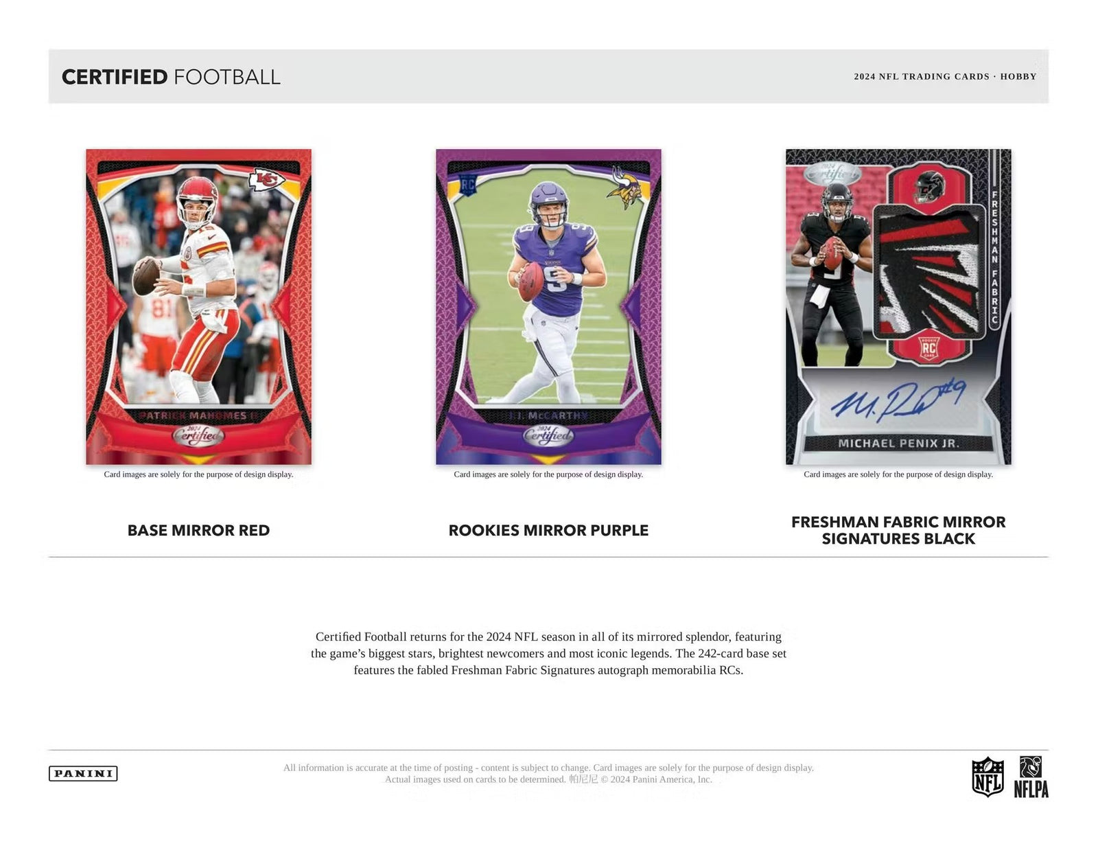2024 Panini Certified Football Hobby Trading Cards