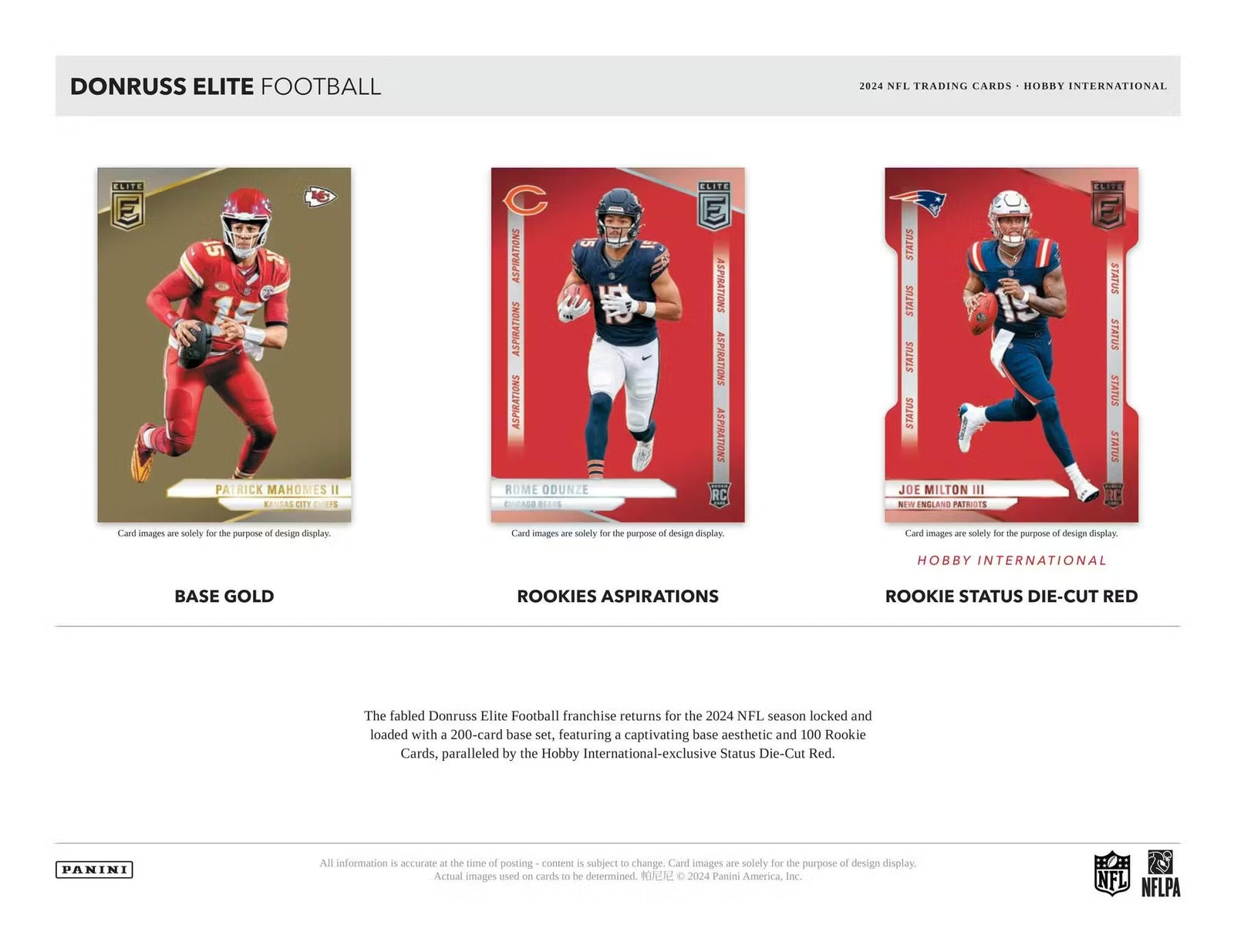 2024 Panini Donruss Elite Football International Hobby Trading Cards