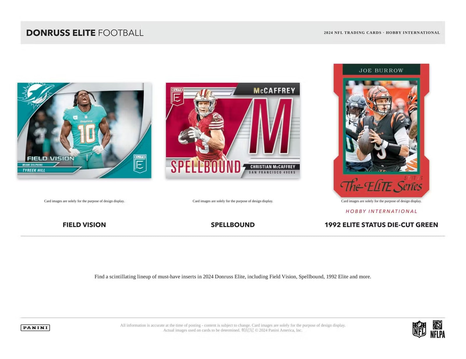 2024 Panini Donruss Elite Football International Hobby Trading Cards