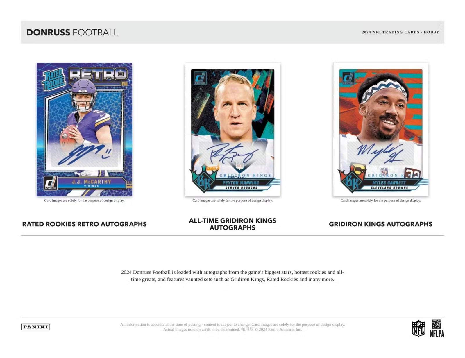 2024 Panini Donruss Football Hobby Trading Cards