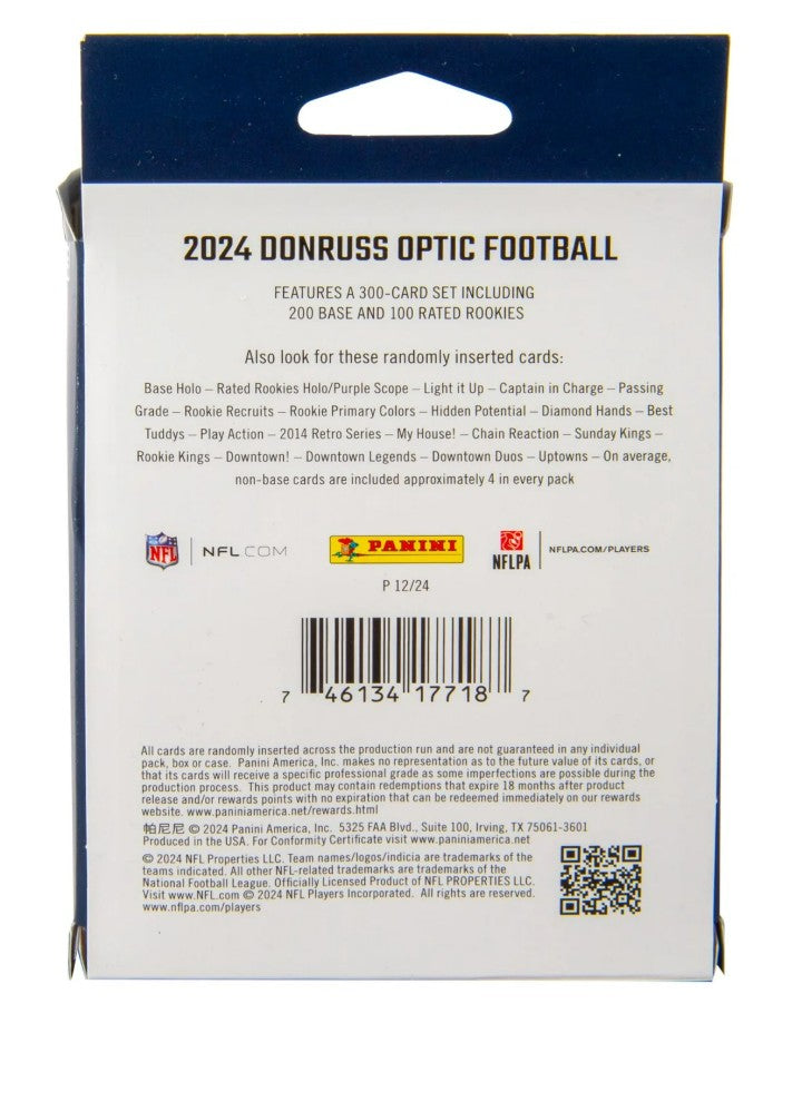 2024 Panini Donruss Optic Football Hanger Trading Cards