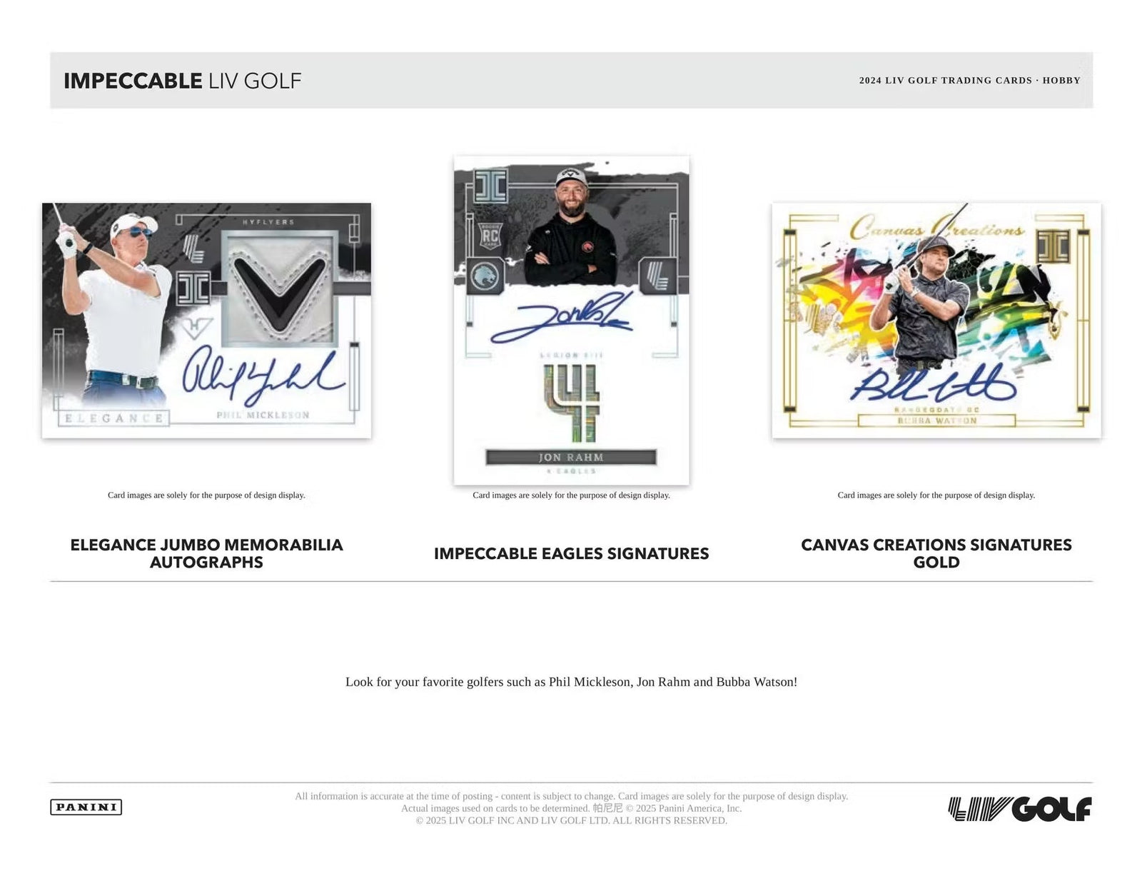2024 Panini Impeccable LIV Golf Hobby Trading Cards