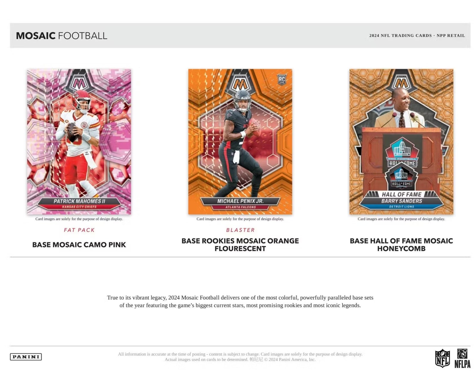 2024 Panini Mosaic Football Blaster Trading Cards