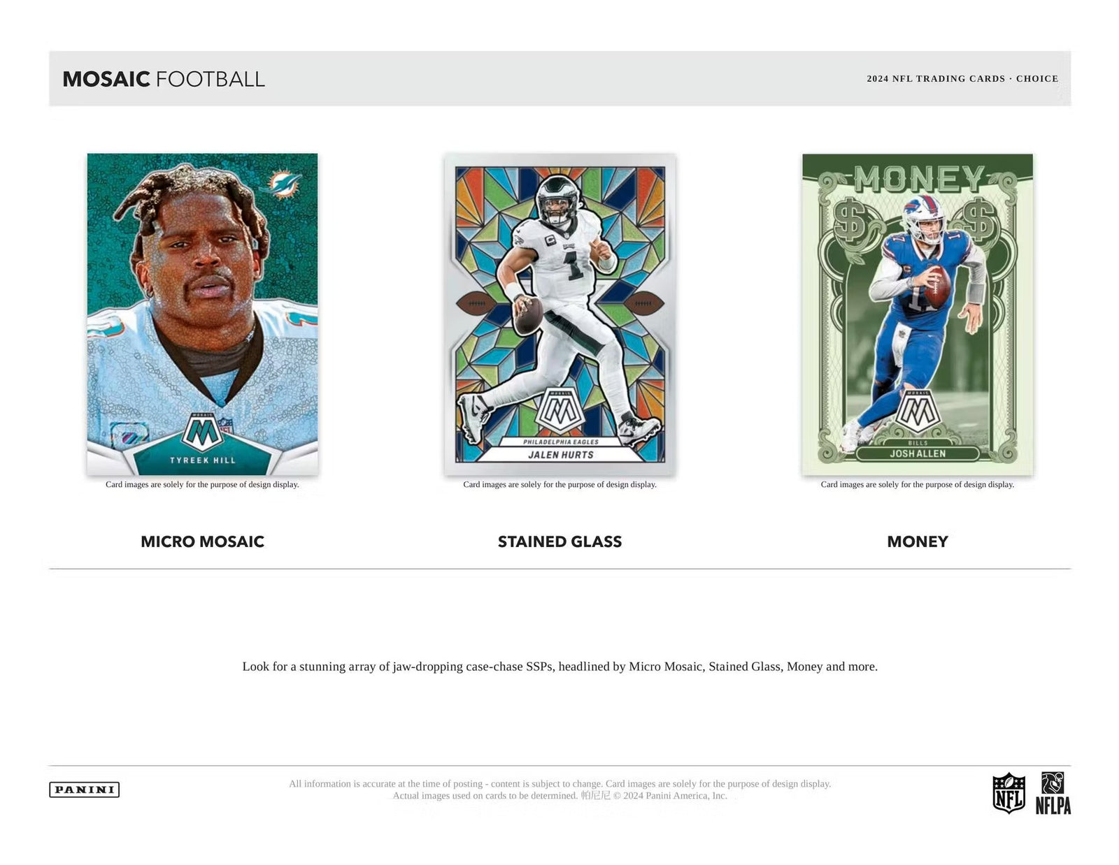2024 Panini Mosaic Football Choice Trading Cards