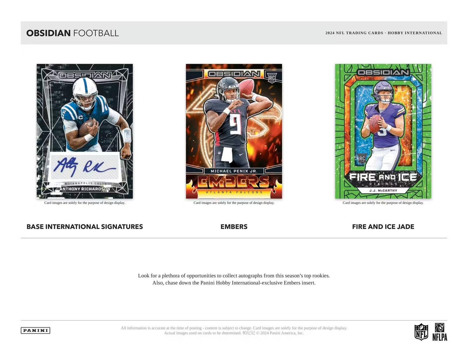 2024 Panini Obsidian Football International Hobby Trading Cards