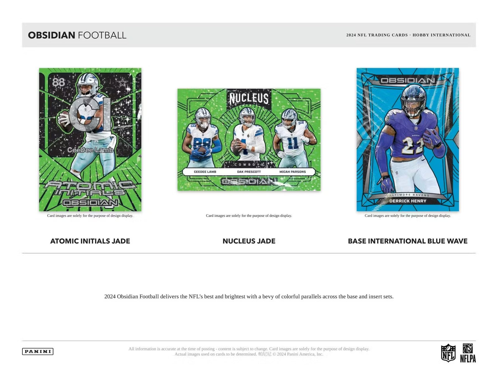 2024 Panini Obsidian Football International Hobby Trading Cards