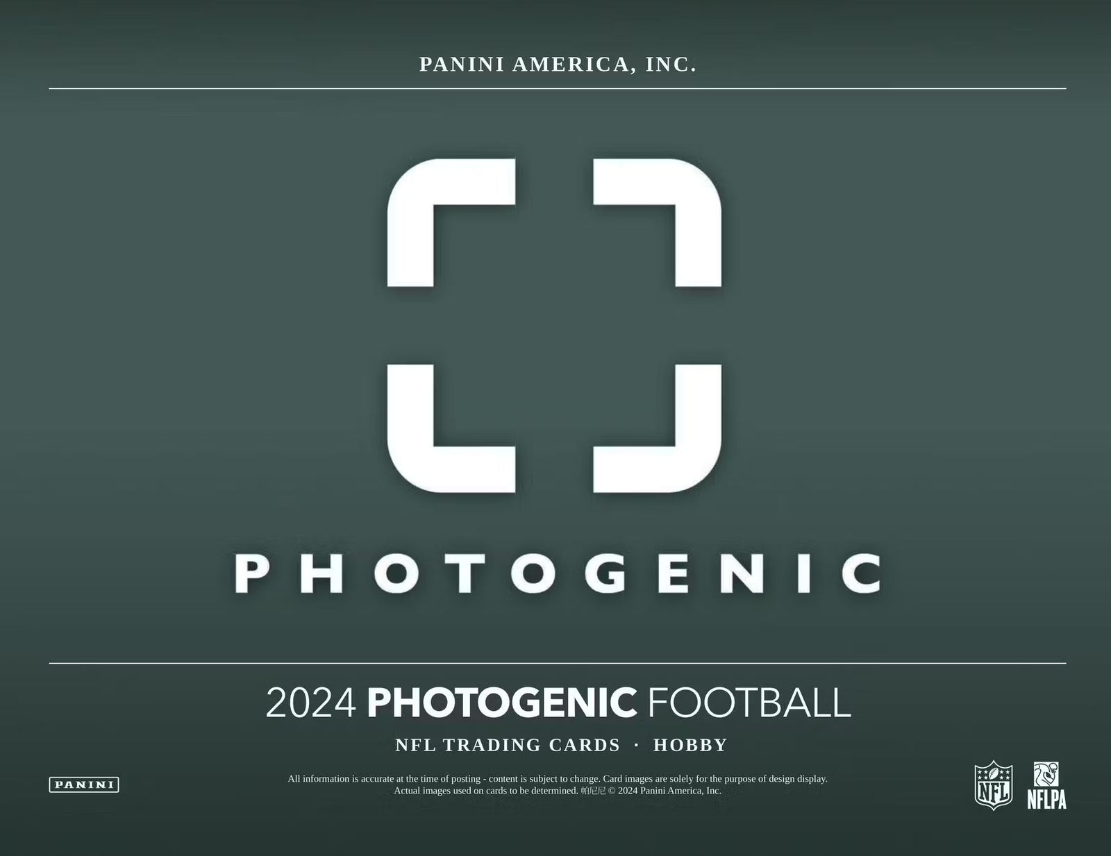 2024 Panini Photogenic Football Hobby Trading Cards