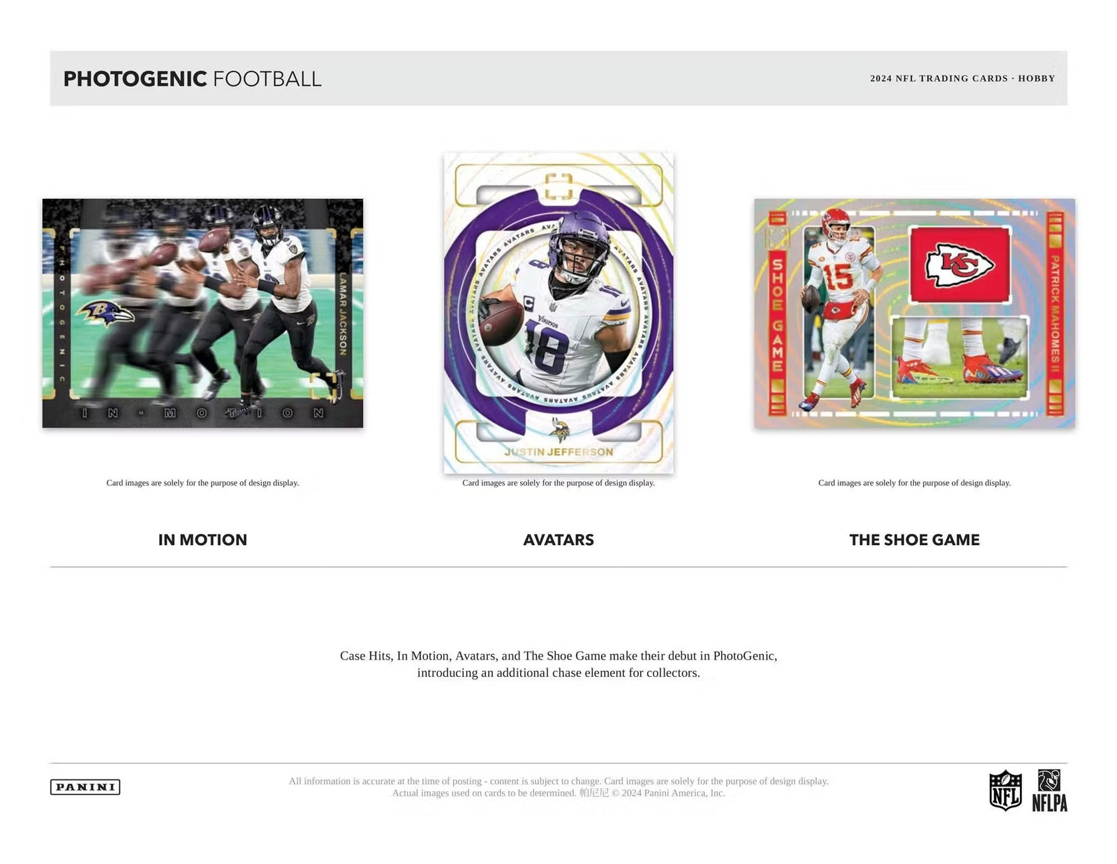 2024 Panini Photogenic Football Hobby Trading Cards