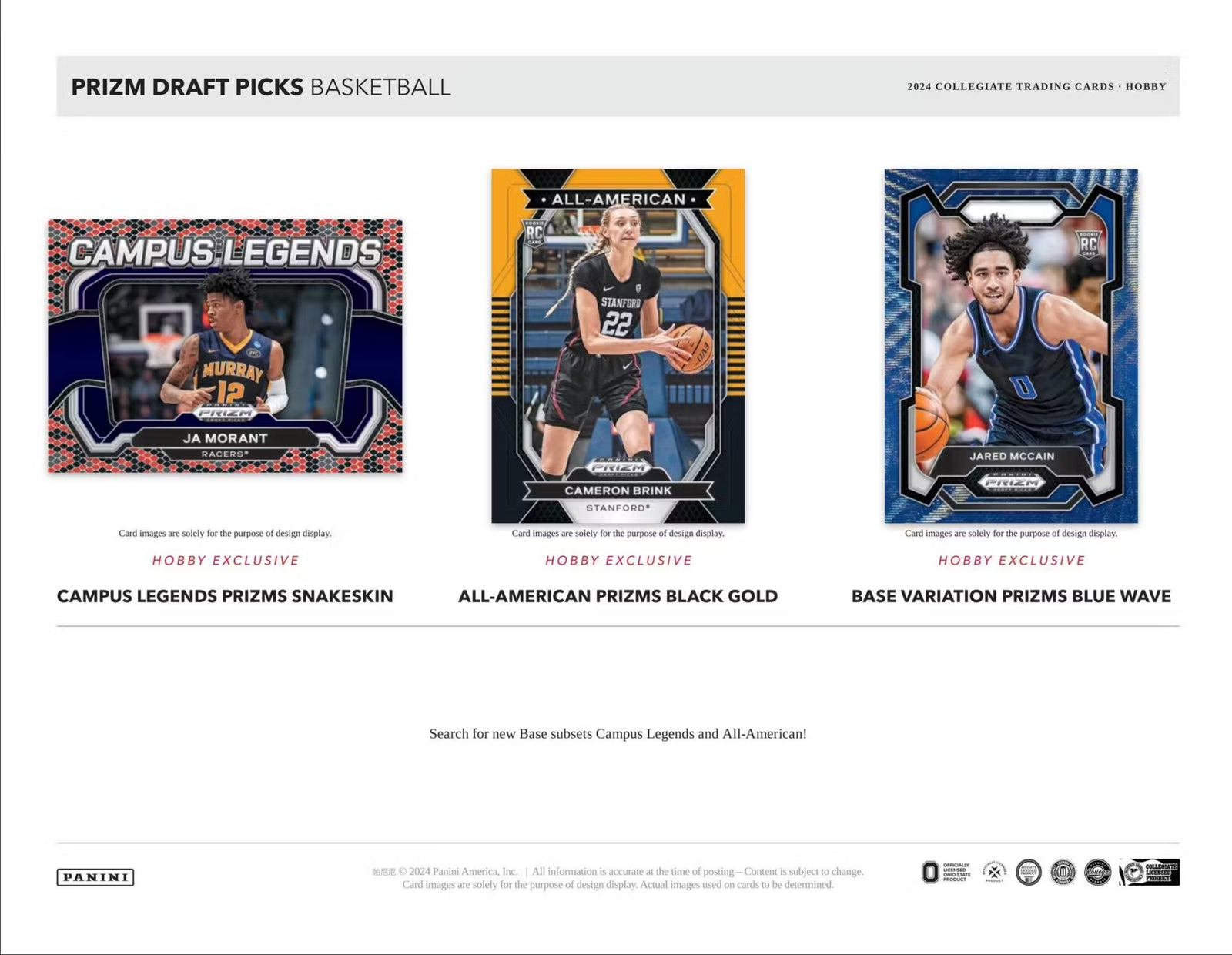2024 Panini Prizm Draft Picks Basketball Hobby Trading Cards