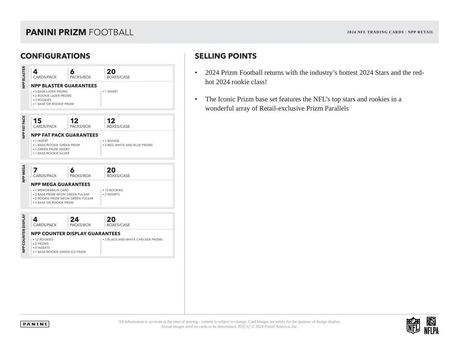 2024 Panini Prizm Football Retail Trading Cards