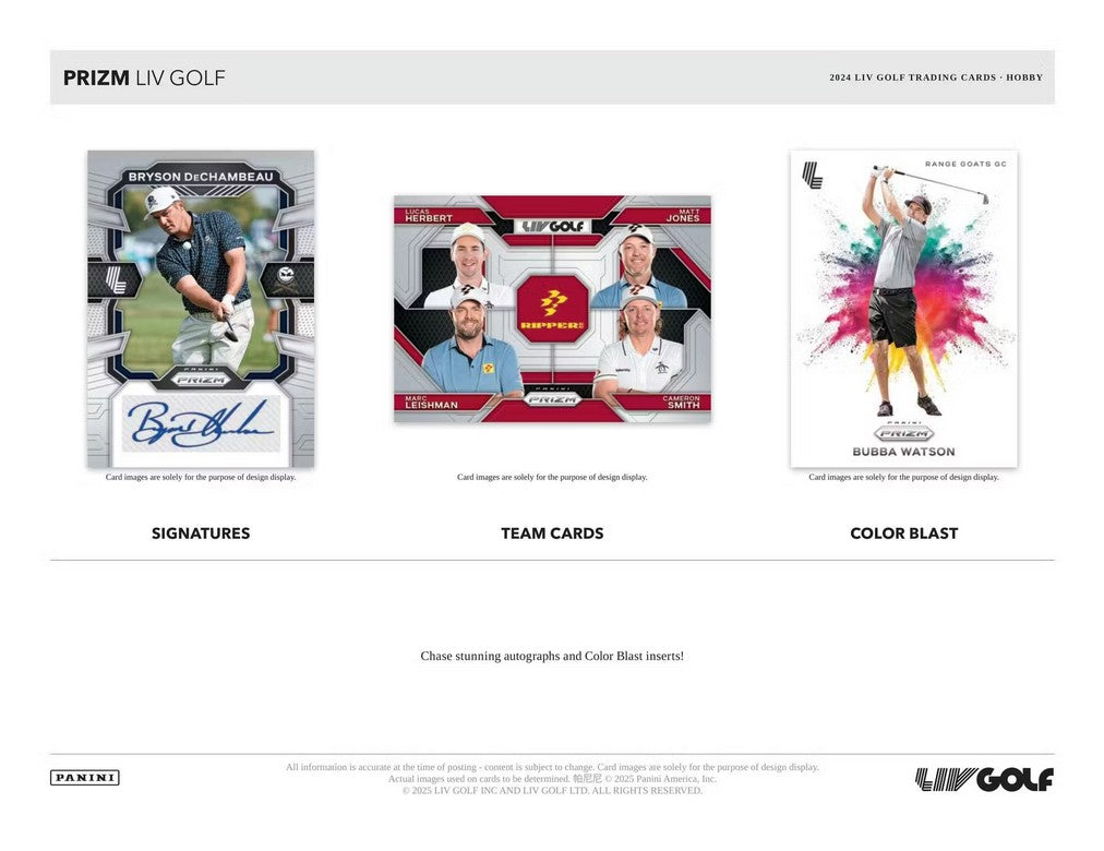 2024 Panini Prizm LIV Golf Hobby Trading Cards